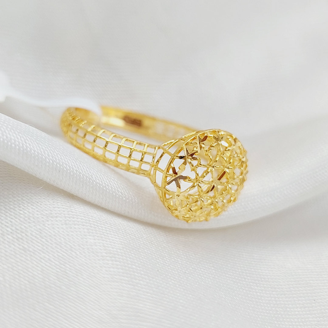 21K Light  Ring Made of 21K Yellow Gold by Saeed Jewelry-25251