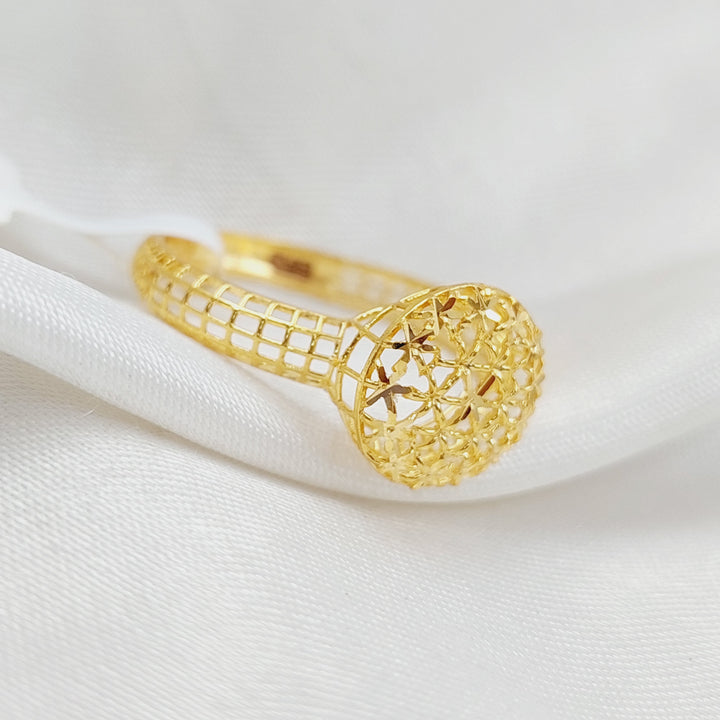 21K Light  Ring Made of 21K Yellow Gold by Saeed Jewelry-25251