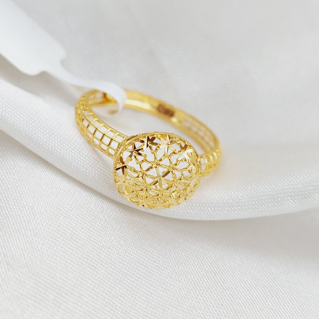 21K Light  Ring Made of 21K Yellow Gold by Saeed Jewelry-25251