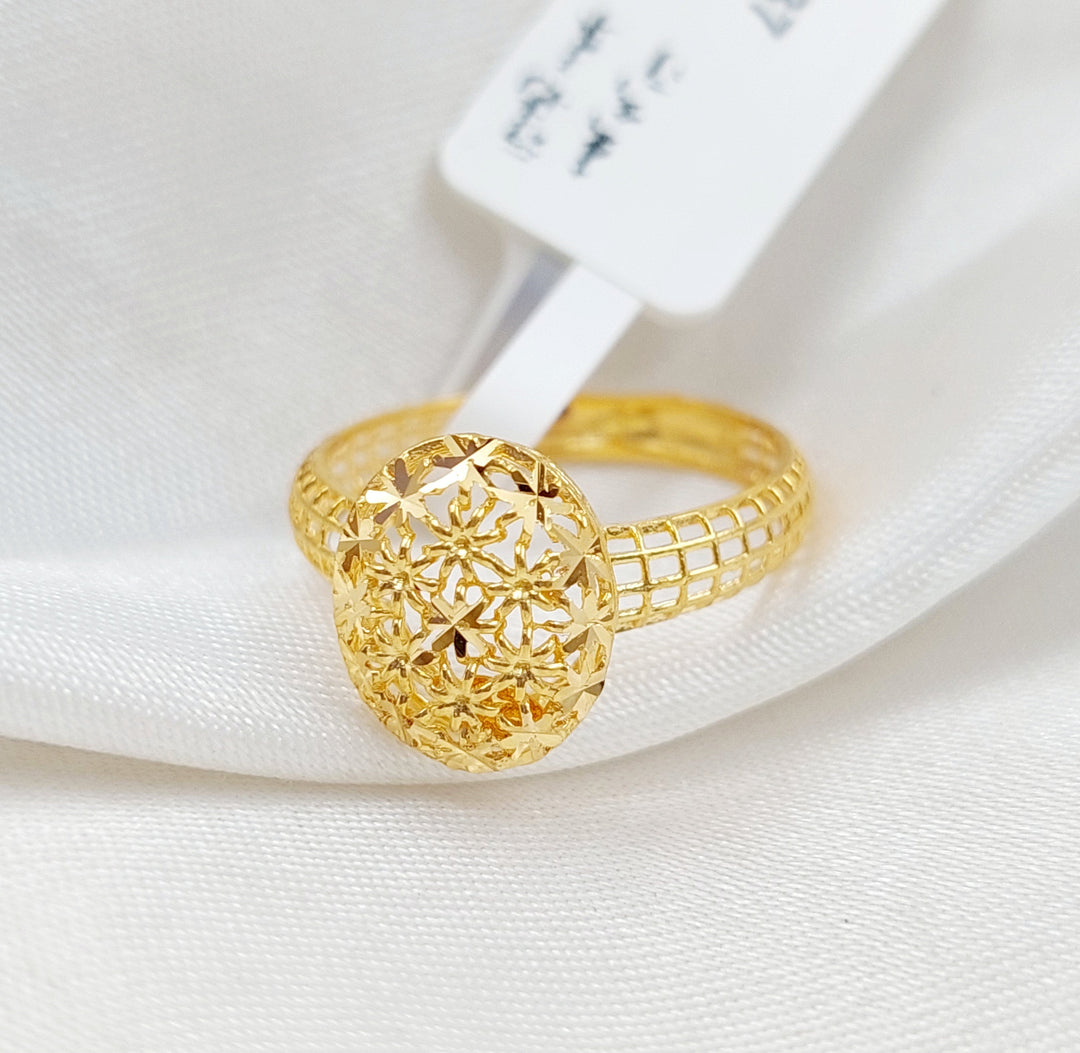 21K Light  Ring Made of 21K Yellow Gold by Saeed Jewelry-25258