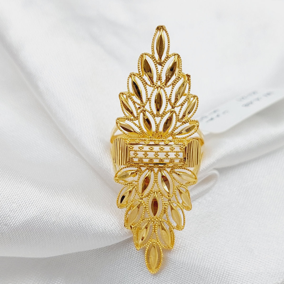 21K Long Spike Ring Made of 21K Yellow Gold by Saeed Jewelry-25803