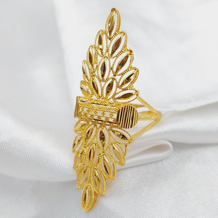 21K Long Spike Ring Made of 21K Yellow Gold by Saeed Jewelry-25803