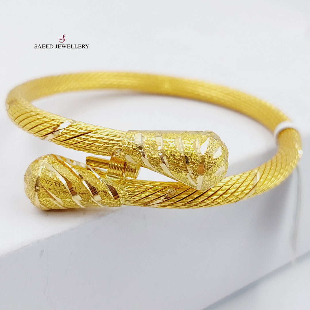 21K Luxury Bracelet Made of 21K Yellow Gold by Saeed Jewelry-اسوارة-انجاصة-اكسترا