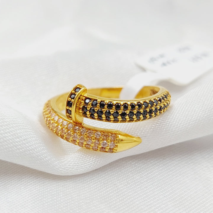 21K Nail Ring Made of 21K Yellow Gold by Saeed Jewelry-25703
