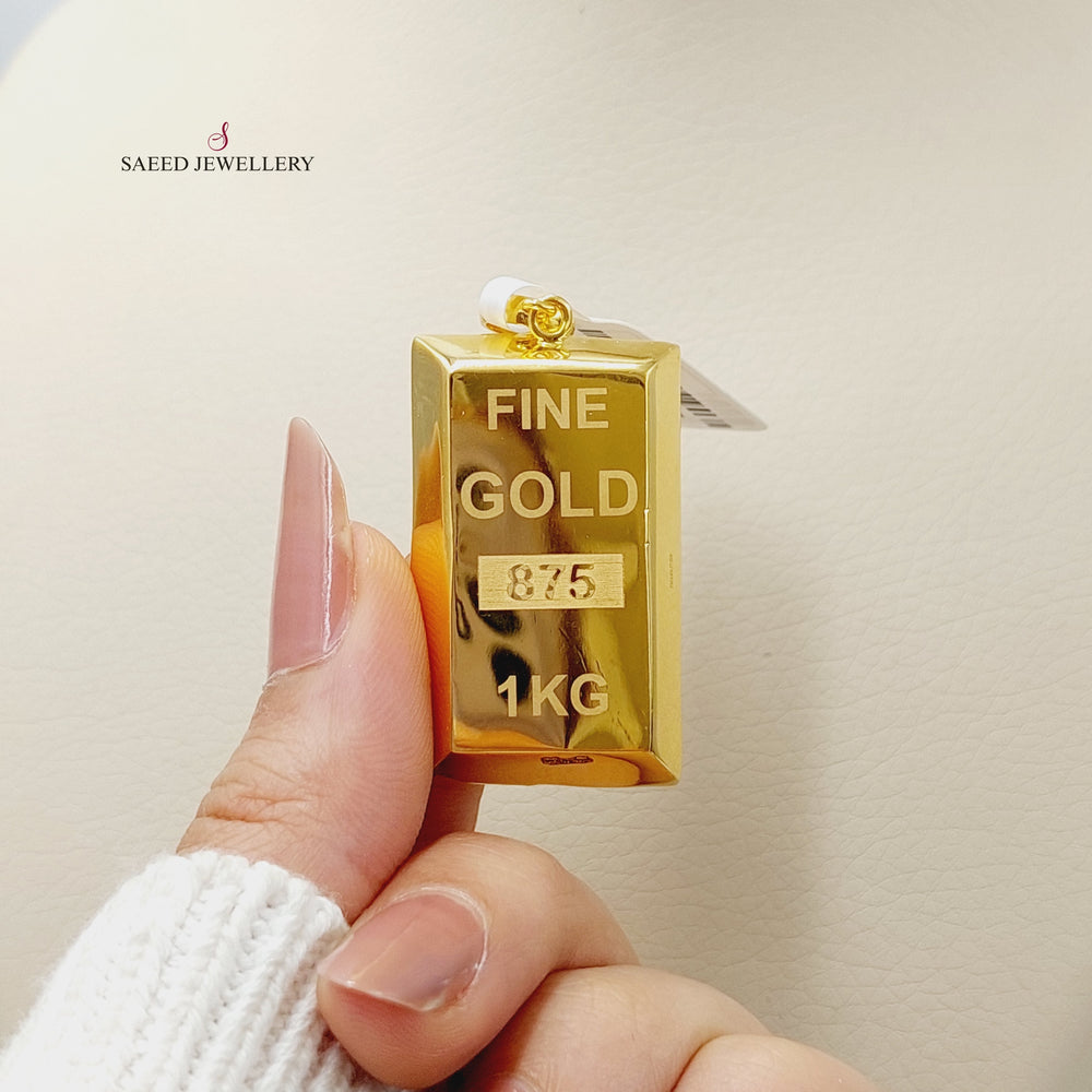 21K Ounce Model Pendant Made of 21K Yellow Gold by Saeed Jewelry-27190