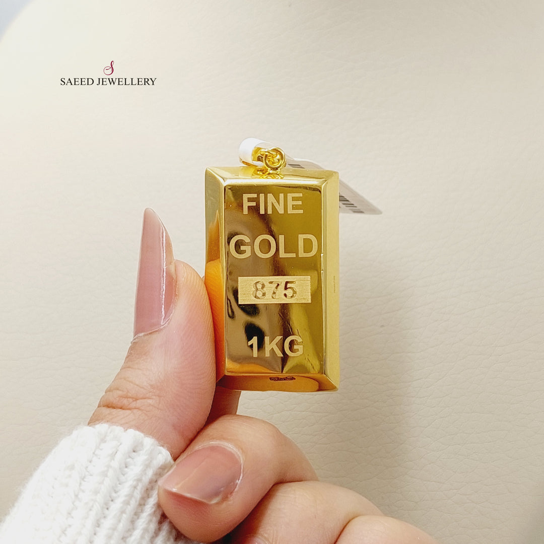 21K Ounce Model Pendant Made of 21K Yellow Gold by Saeed Jewelry-27190