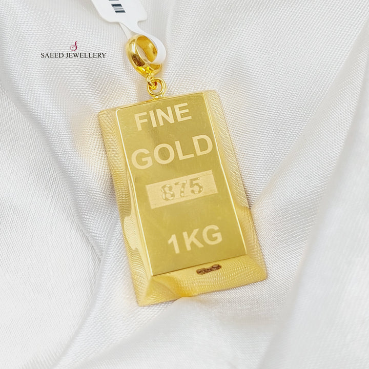 21K Ounce Model Pendant Made of 21K Yellow Gold by Saeed Jewelry-27190