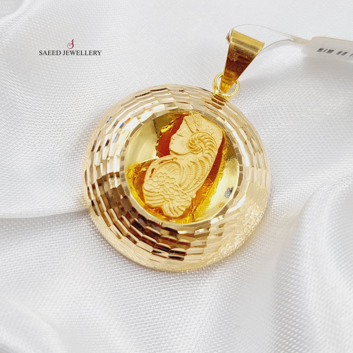 21K Gold Ounce Pendant by Saeed Jewelry - Image 4