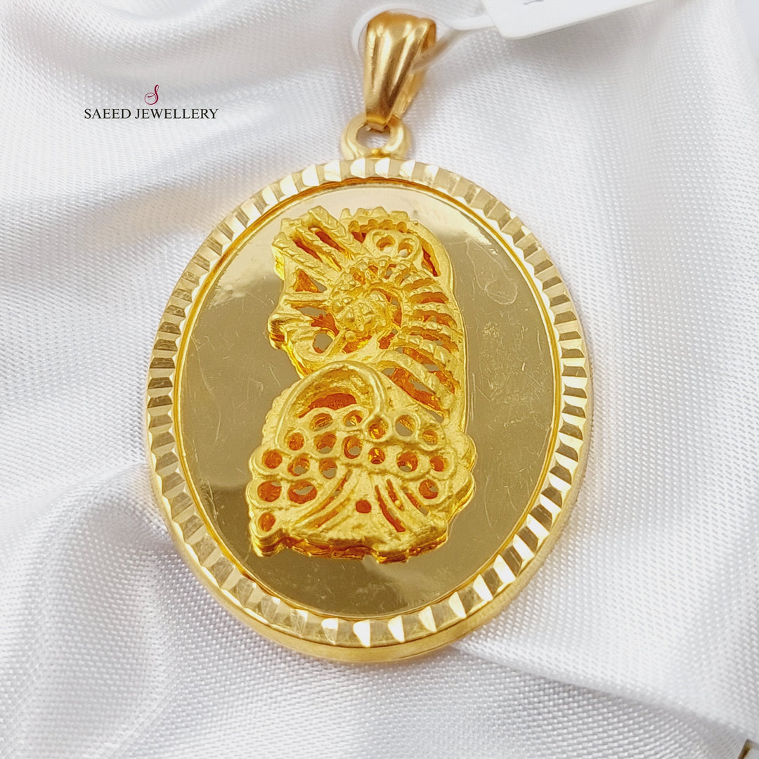21K Ounce Pendant Made of 21K Yellow Gold by Saeed Jewelry-14919