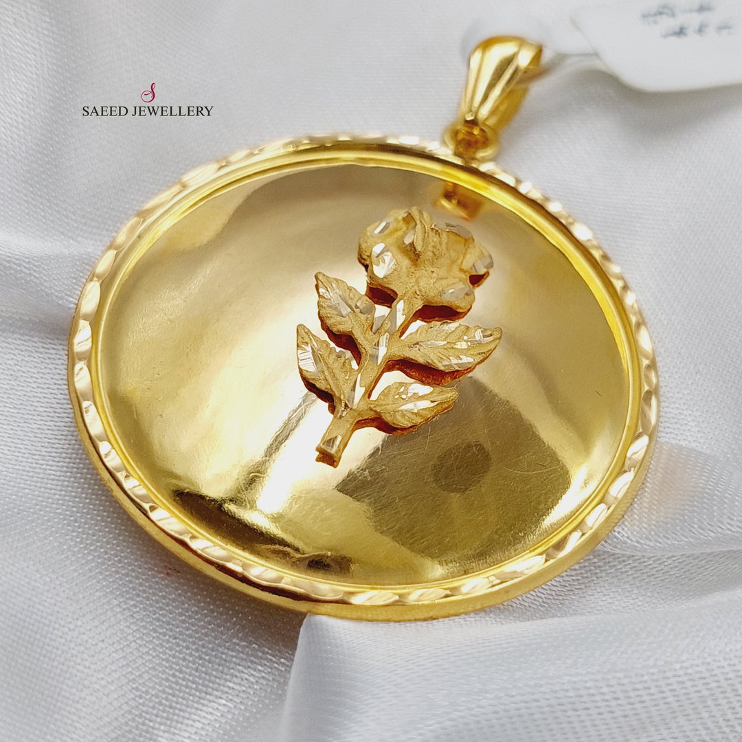 21K Ounce Pendant Made of 21K Yellow Gold by Saeed Jewelry-19022