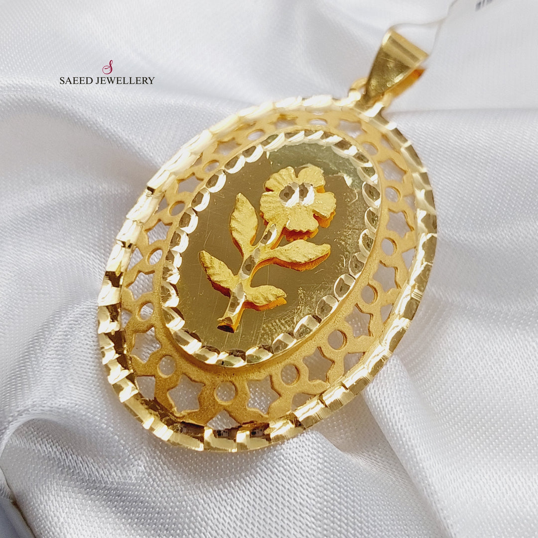 21K Ounce Pendant Made of 21K Yellow Gold by Saeed Jewelry-20771