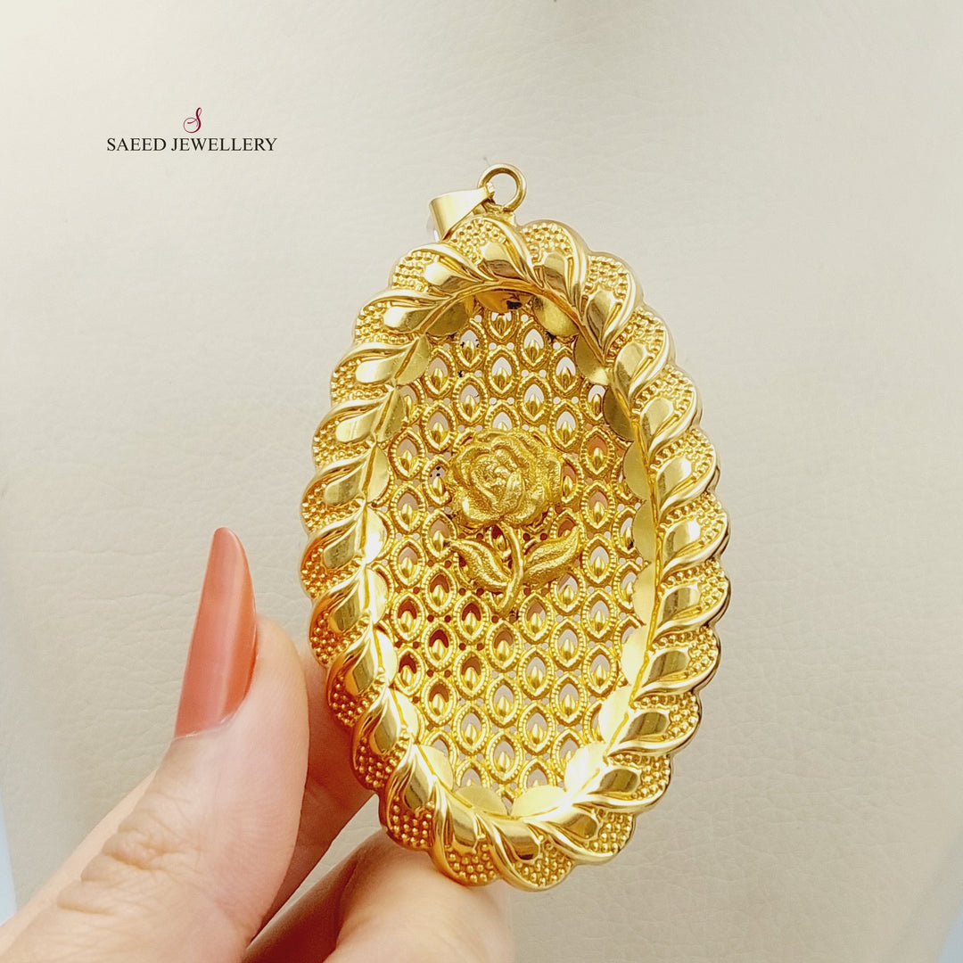 21K Ounce Pendant Made of 21K Yellow Gold by Saeed Jewelry-25664