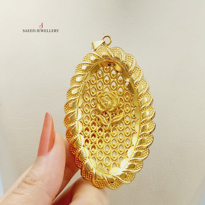 21K Ounce Pendant Made of 21K Yellow Gold by Saeed Jewelry-25664