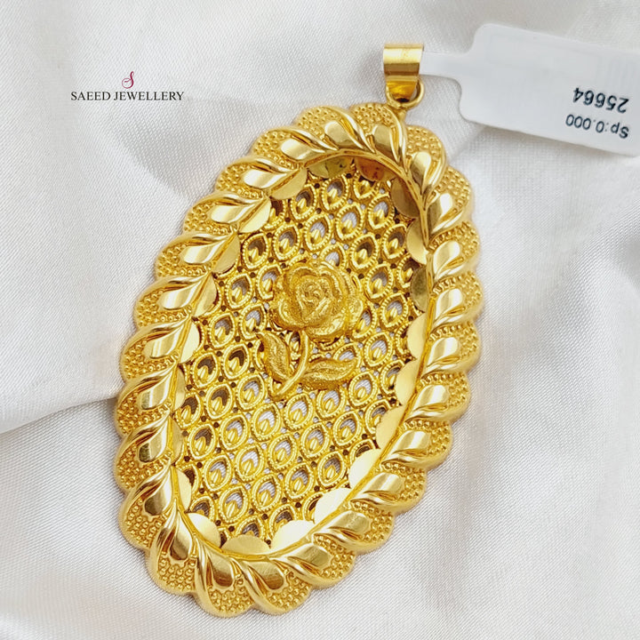 21K Ounce Pendant Made of 21K Yellow Gold by Saeed Jewelry-25664
