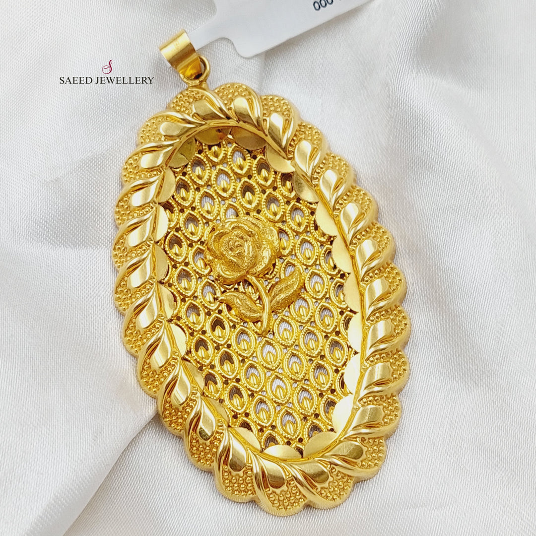 21K Ounce Pendant Made of 21K Yellow Gold by Saeed Jewelry-25664