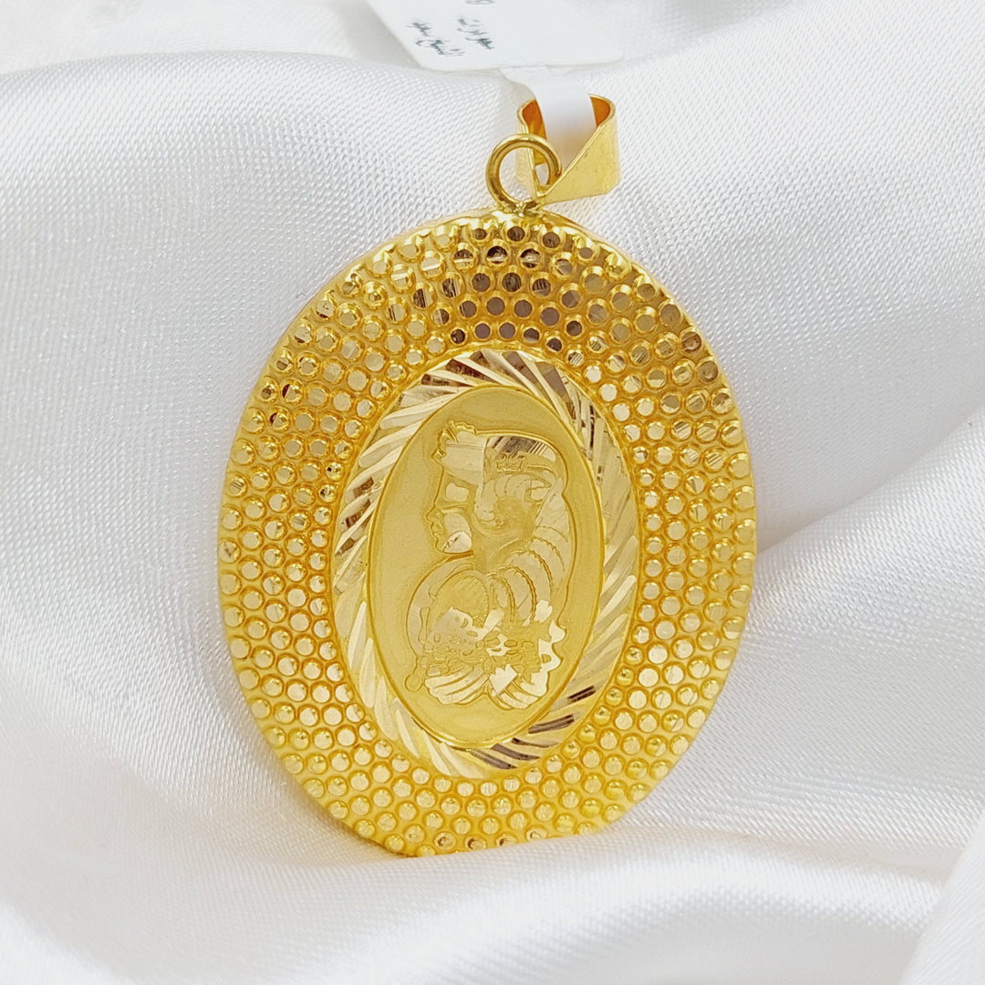 21K Ounce Pendant Made of 21K Yellow Gold by Saeed Jewelry-25994