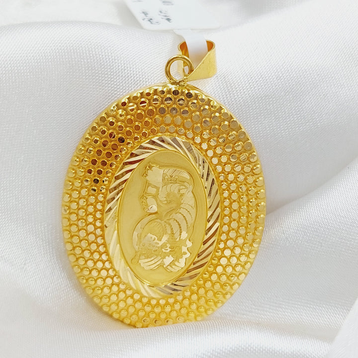 21K Ounce Pendant Made of 21K Yellow Gold by Saeed Jewelry-25994