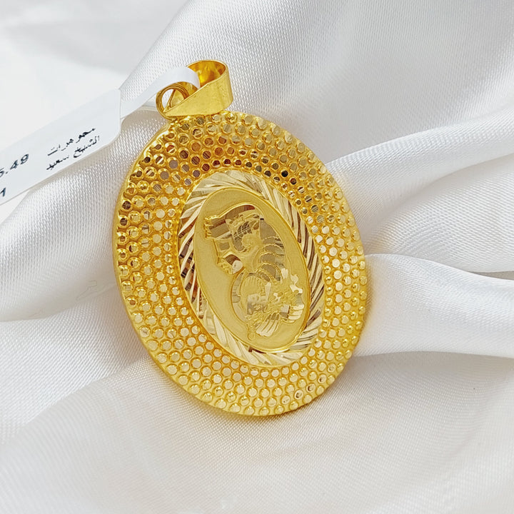 21K Ounce Pendant Made of 21K Yellow Gold by Saeed Jewelry-25994