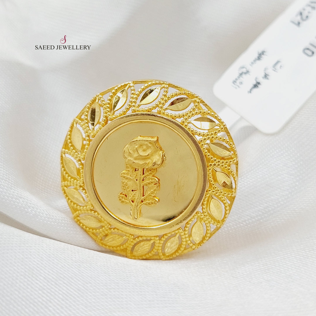 21K Ounce Ring Made of 21K Yellow Gold by Saeed Jewelry-25669