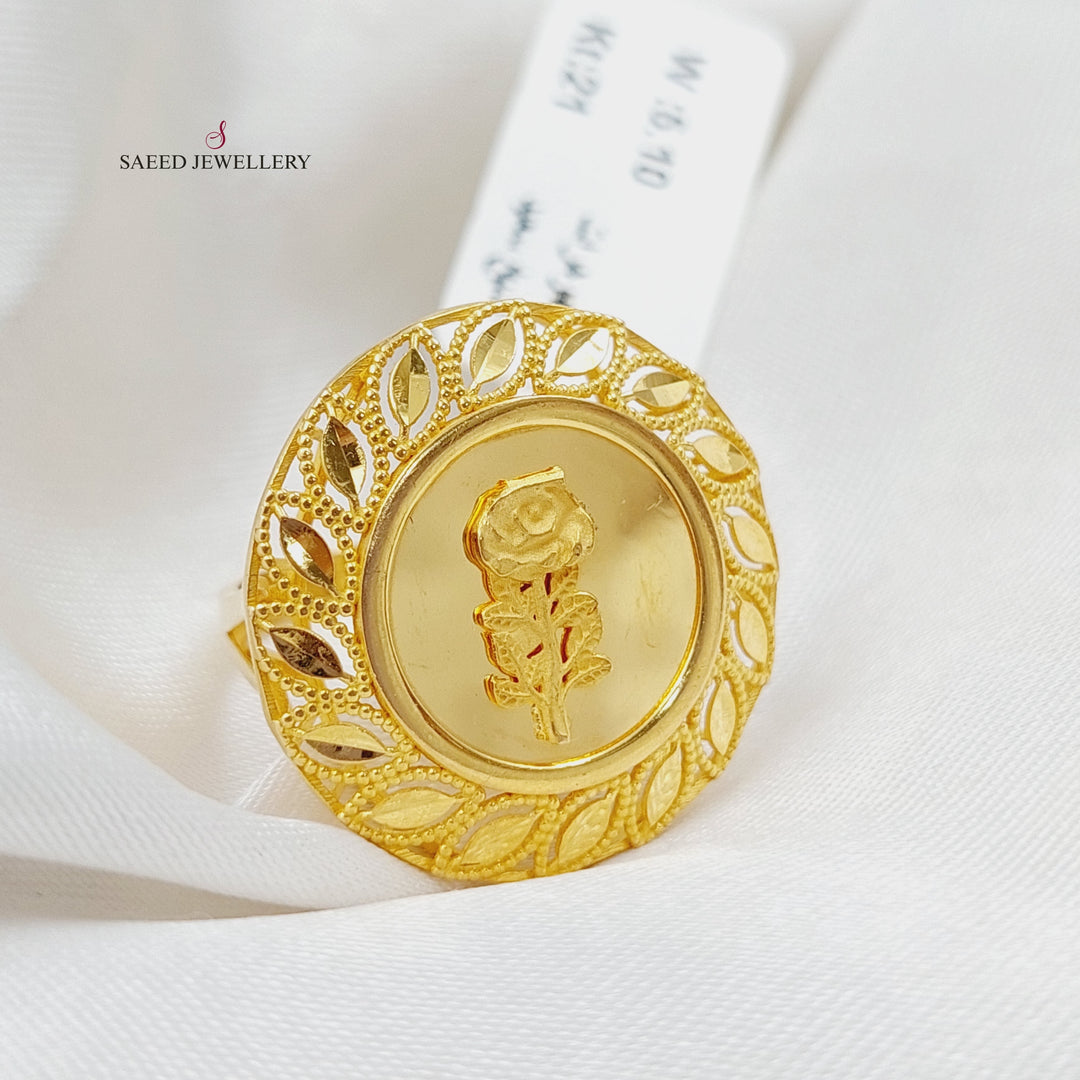 21K Ounce Ring Made of 21K Yellow Gold by Saeed Jewelry-25669