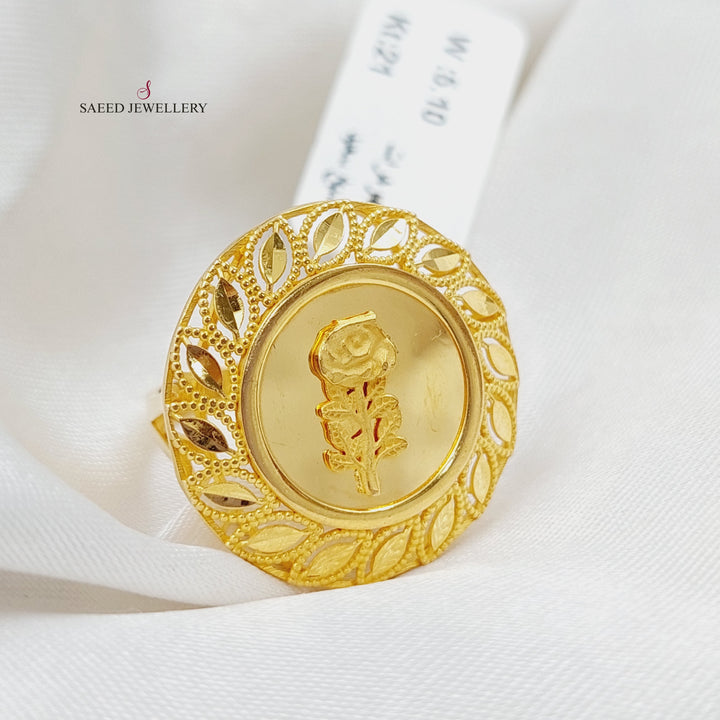 21K Ounce Ring Made of 21K Yellow Gold by Saeed Jewelry-25669