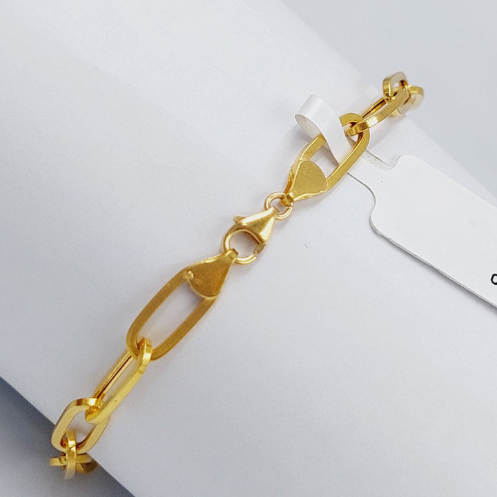 21K Paperclip Bracelet Made of 21K Yellow Gold by Saeed Jewelry-25288