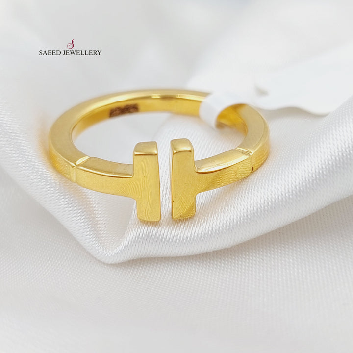 21K Paperclip Ring Made of 21K Yellow Gold by Saeed Jewelry-24009