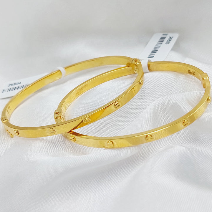 21K Plus Bracelet Made of 21K Yellow Gold by Saeed Jewelry-26894