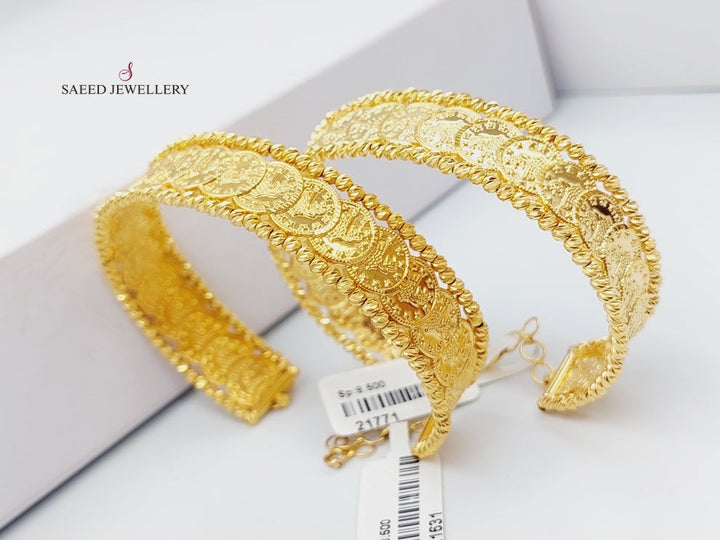 21K Rashadi Bracelet Made of 21K Yellow Gold by Saeed Jewelry-23648