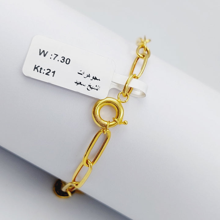 21K Rashadi Bracelet Made of 21K Yellow Gold by Saeed Jewelry-25712