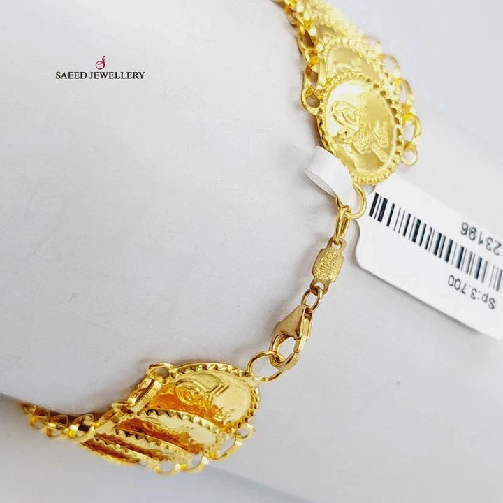21K Rashadi Bracelet Made of 21K Yellow Gold by Saeed Jewelry-25769