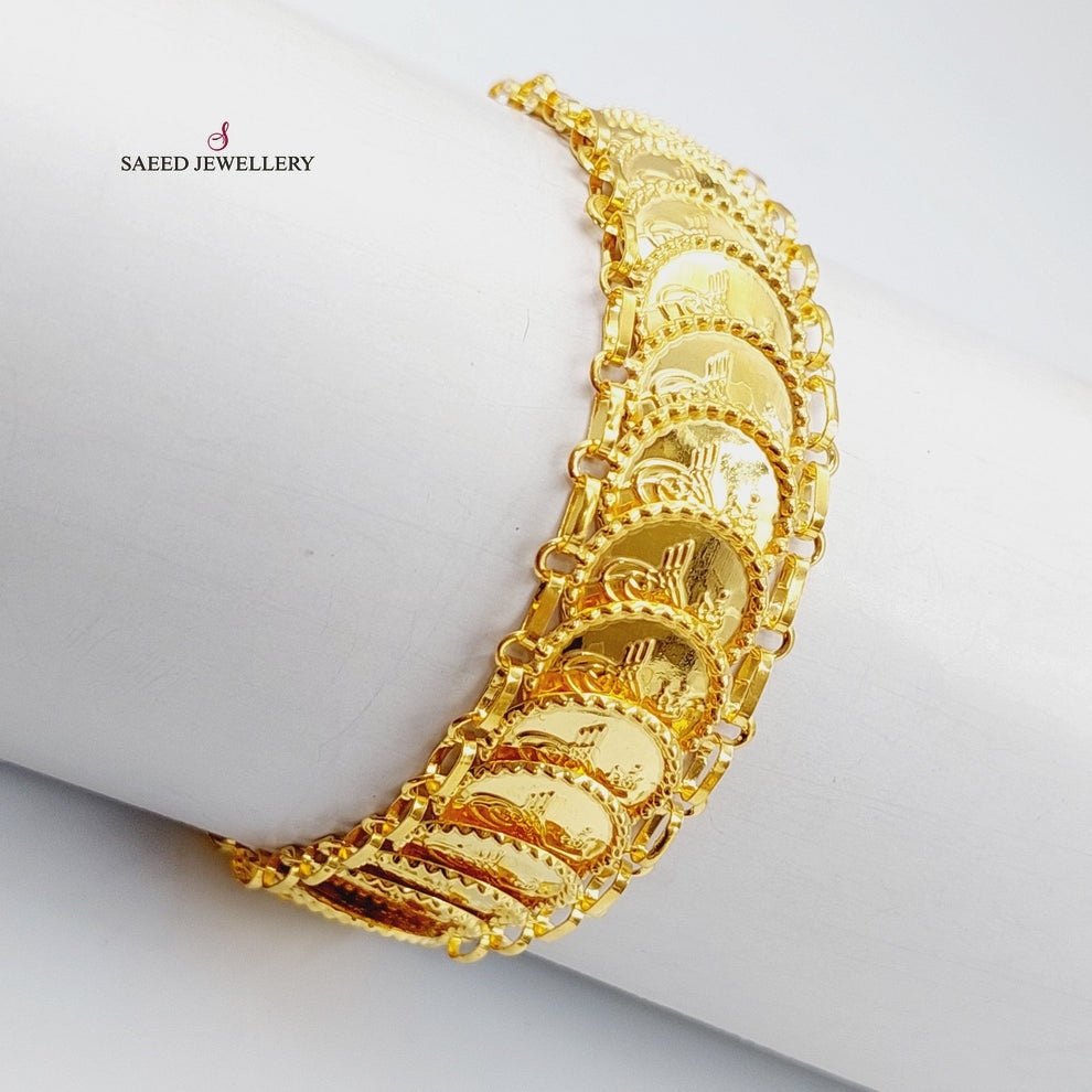 21K Rashadi Bracelet Made of 21K Yellow Gold by Saeed Jewelry-25769