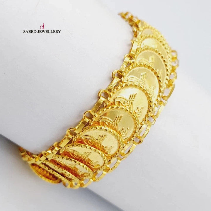 21K Rashadi Bracelet Made of 21K Yellow Gold by Saeed Jewelry-25769