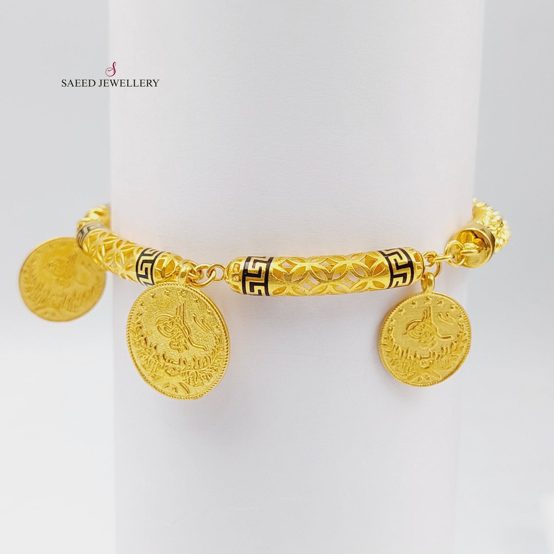 21K Rashadi Bracelet Made of 21K Yellow Gold by Saeed Jewelry-26772