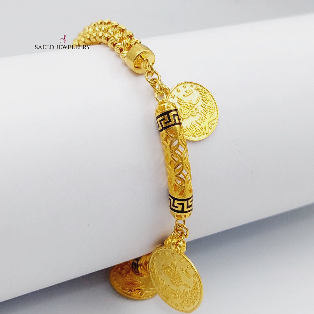 21K Rashadi Bracelet Made of 21K Yellow Gold by Saeed Jewelry-26772