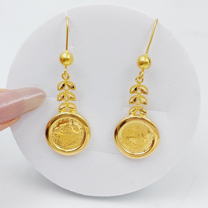 21K Rashadi Earrings Made of 21K Yellow Gold by Saeed Jewelry-25309