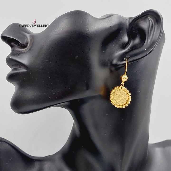 21K Rashadi Earrings Made of 21K Yellow Gold by Saeed Jewelry-25666