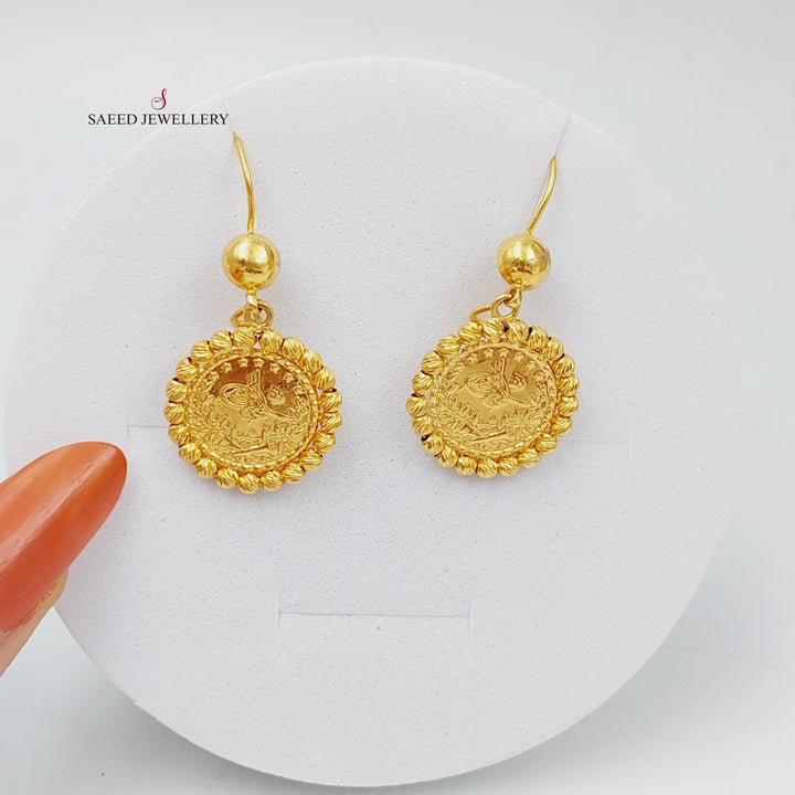 21K Rashadi Earrings Made of 21K Yellow Gold by Saeed Jewelry-25666
