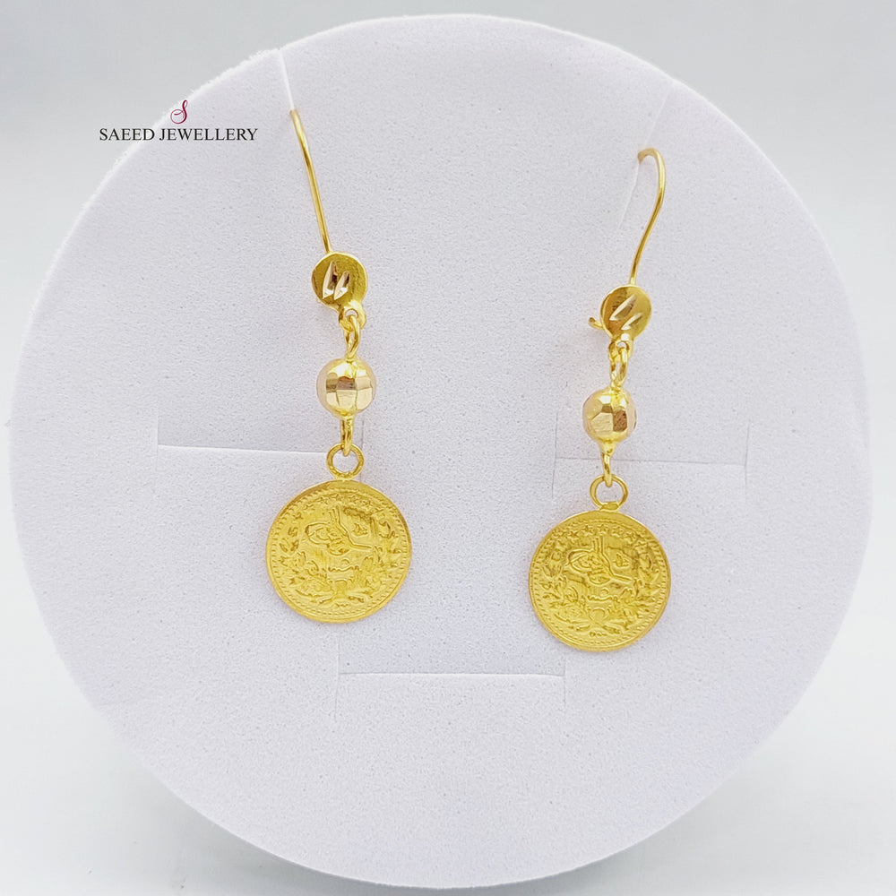 21K Rashadi Earrings Made of 21K Yellow Gold by Saeed Jewelry-25742