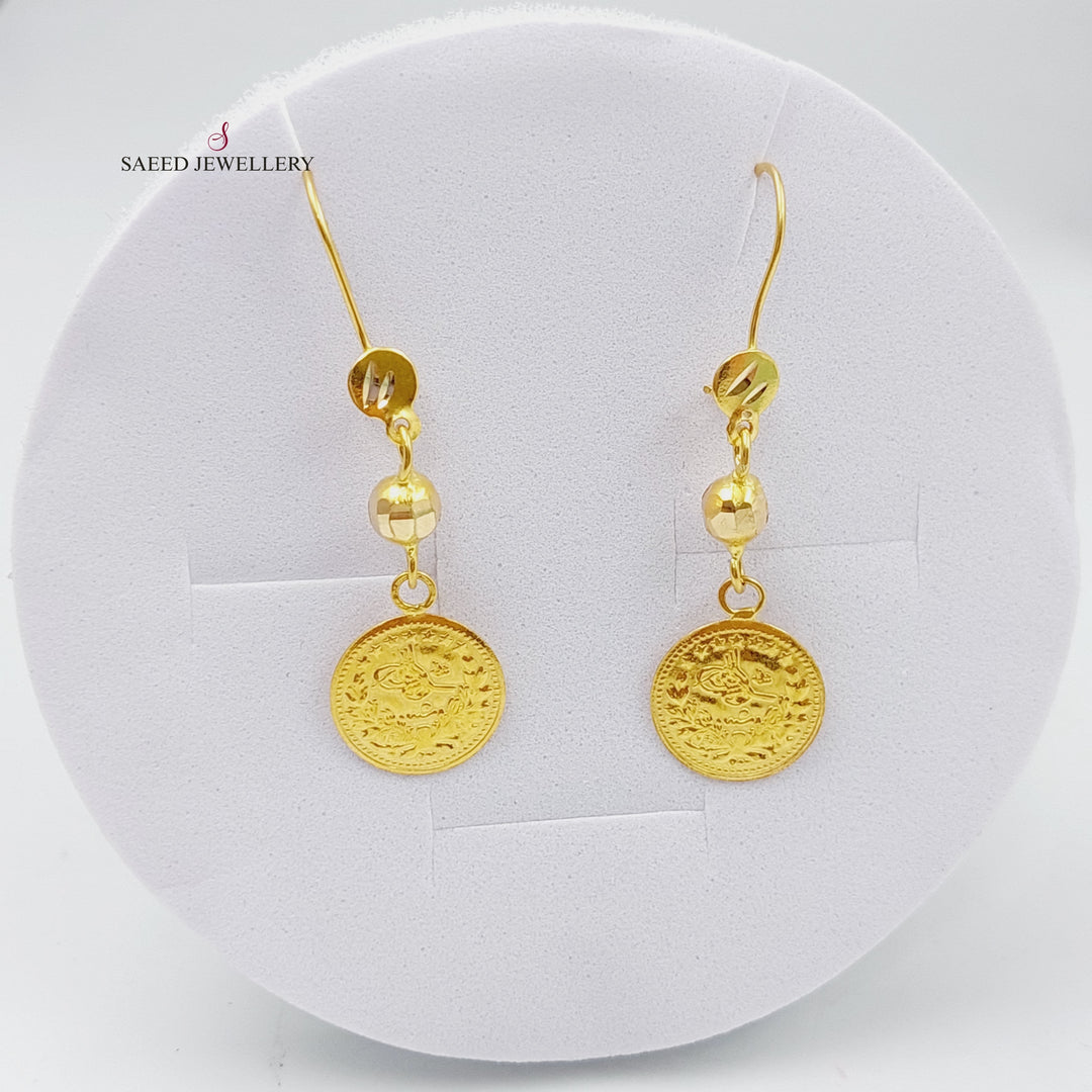 21K Rashadi Earrings Made of 21K Yellow Gold by Saeed Jewelry-25742