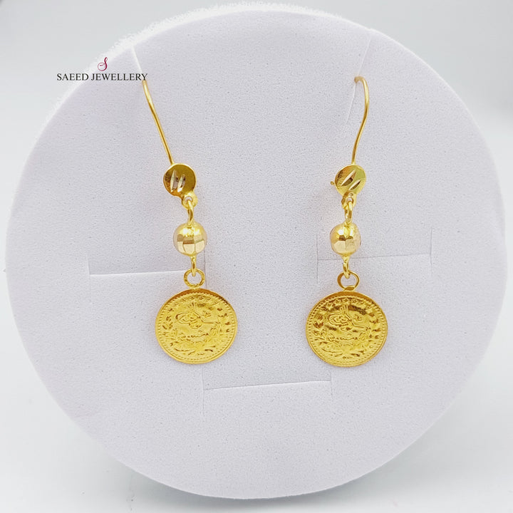21K Rashadi Earrings Made of 21K Yellow Gold by Saeed Jewelry-25742
