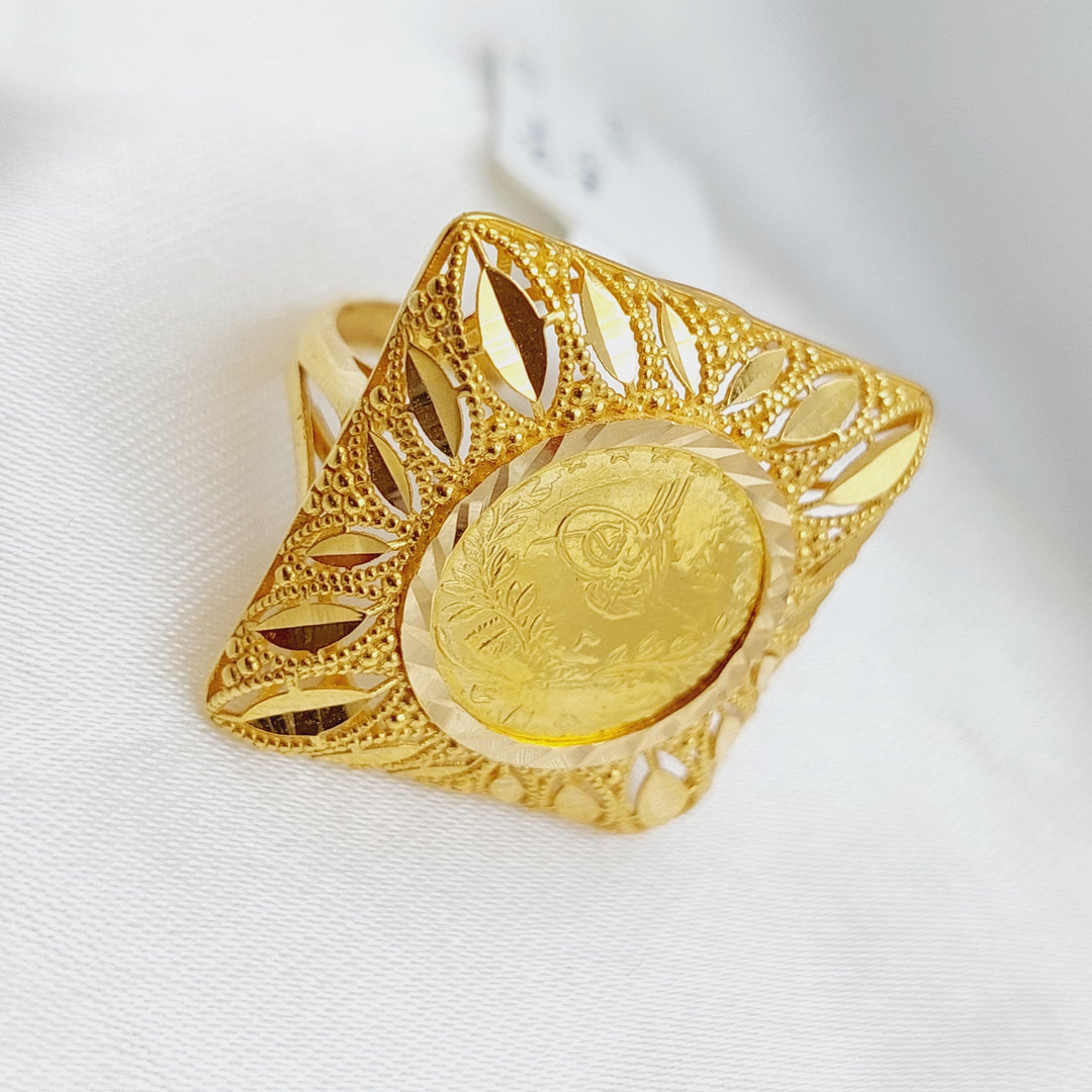 21K Gold Rashadi Fancy Ring by Saeed Jewelry - Image 5