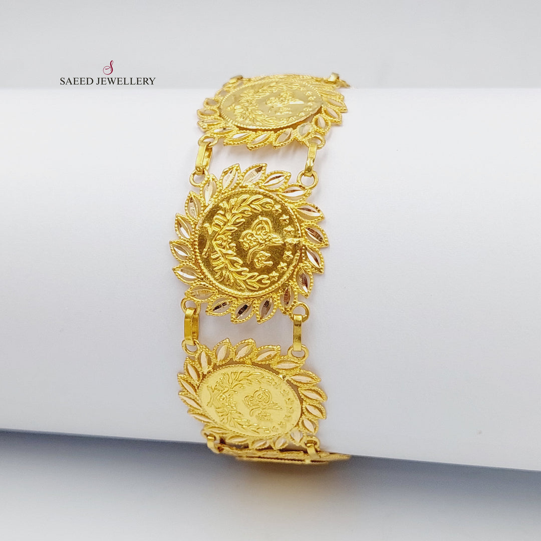 21K Rashadi Model Bracelet Made of 21K Yellow Gold by Saeed Jewelry-26825