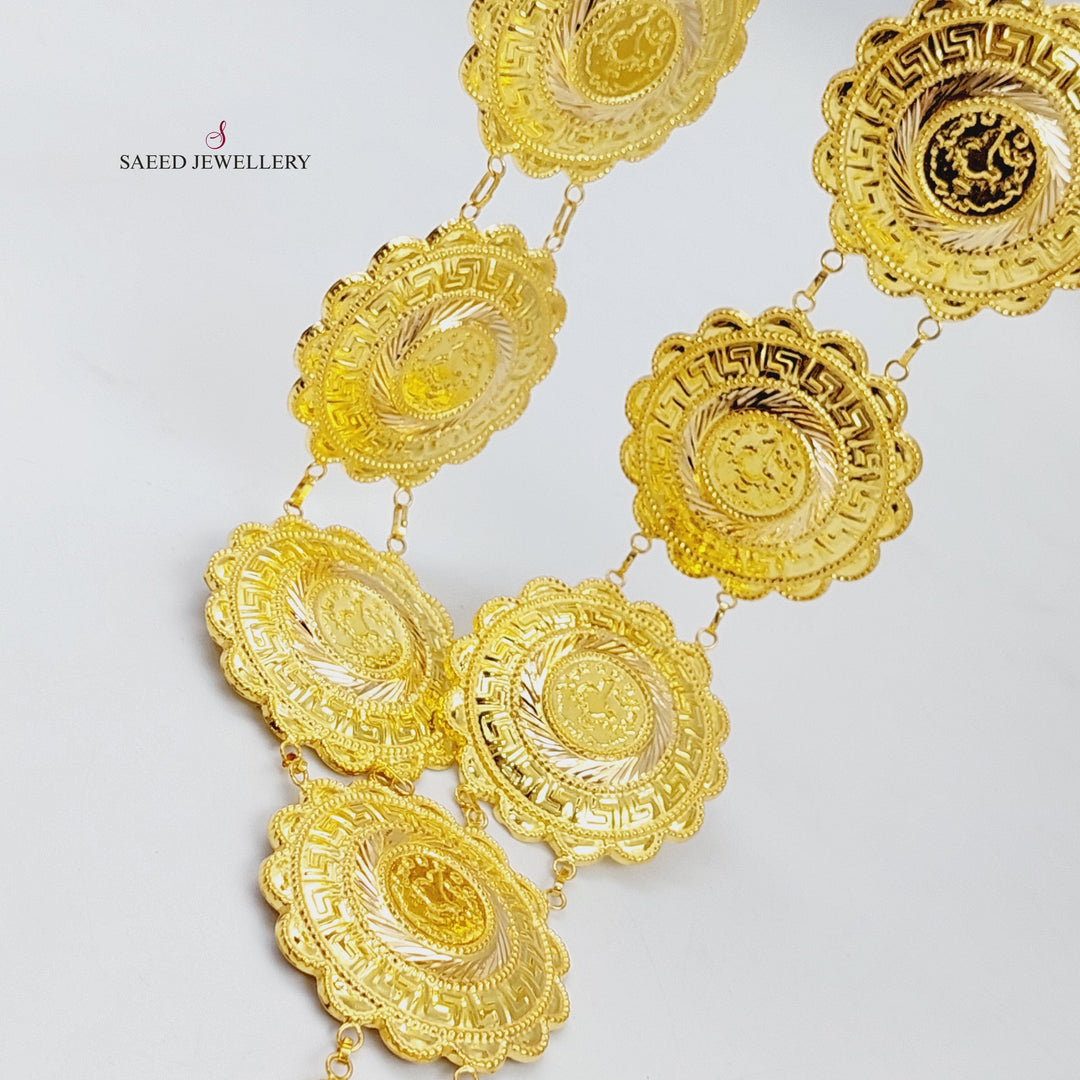 21K Rashadi Necklace Made of 21K Yellow Gold by Saeed Jewelry-25007