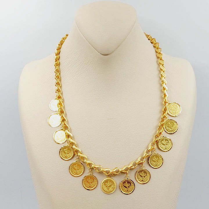 21K Rashadi Necklace Made of 21K Yellow Gold by Saeed Jewelry-27237
