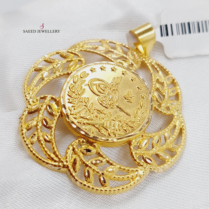 21K Rashadi Pendant Made of 21K Yellow Gold by Saeed Jewelry-21821