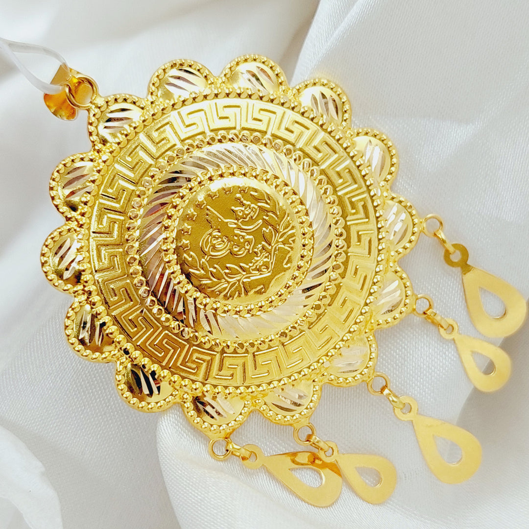 21K Rashadi dinar Pendant Made of 21K Yellow Gold by Saeed Jewelry-25156