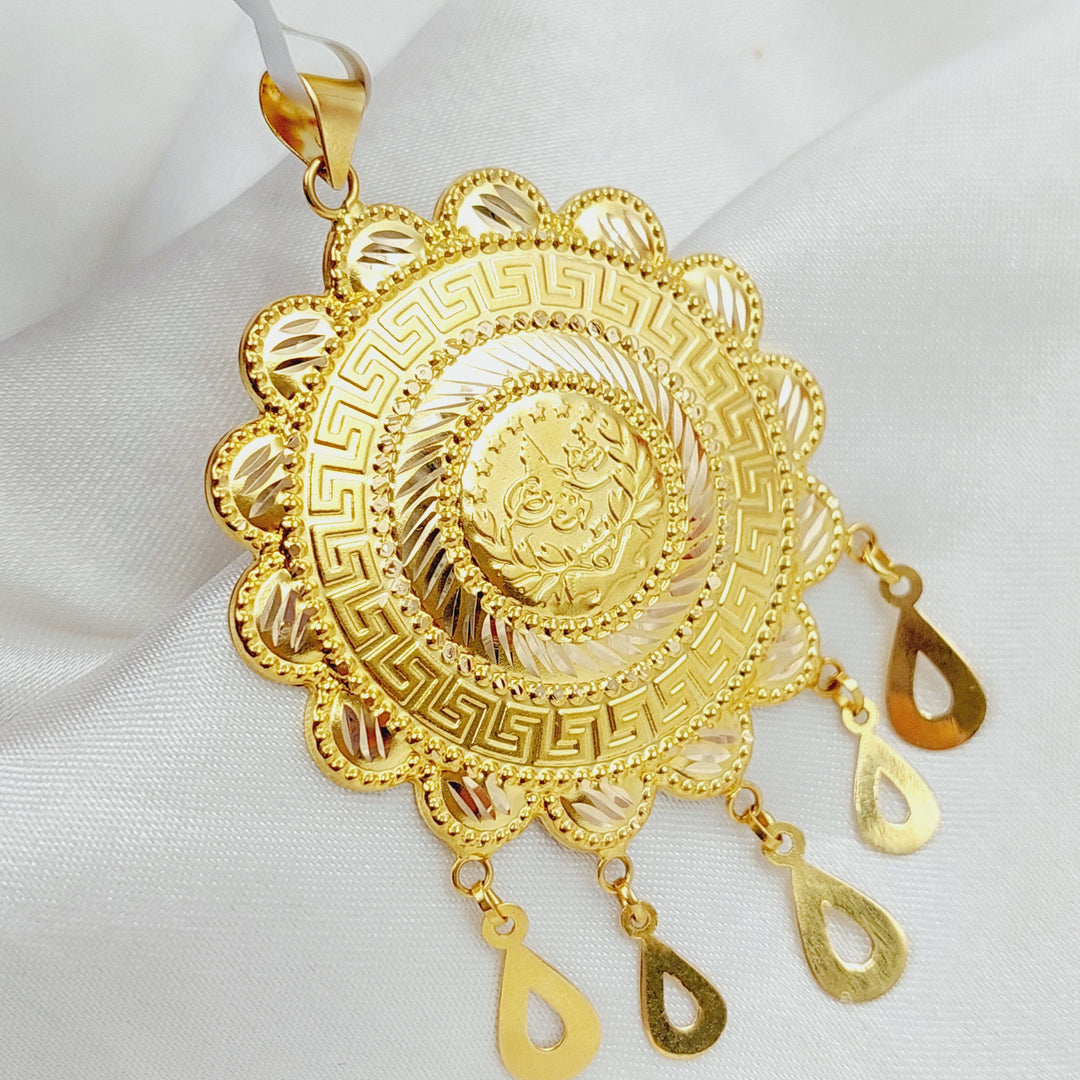 21K Rashadi dinar Pendant Made of 21K Yellow Gold by Saeed Jewelry-25156