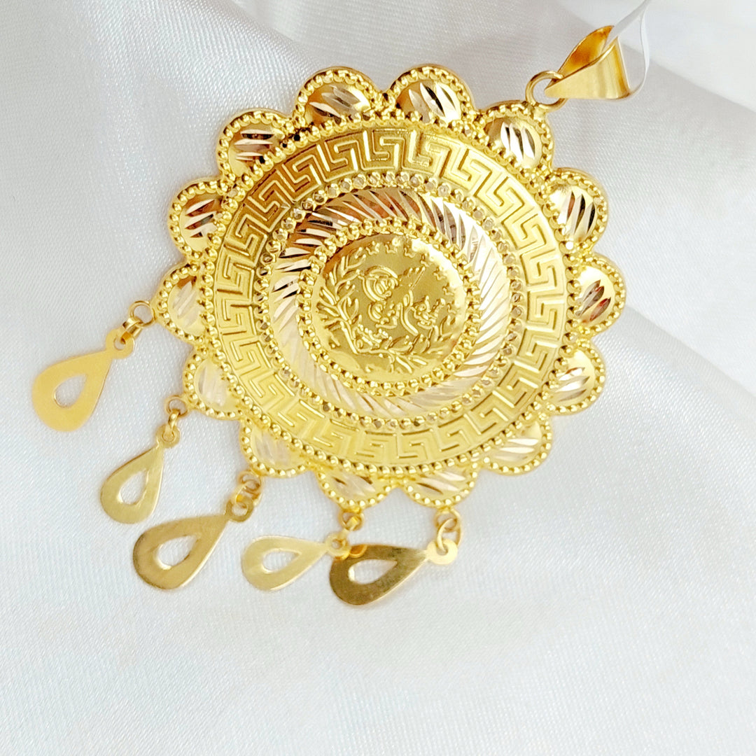 21K Rashadi dinar Pendant Made of 21K Yellow Gold by Saeed Jewelry-25156
