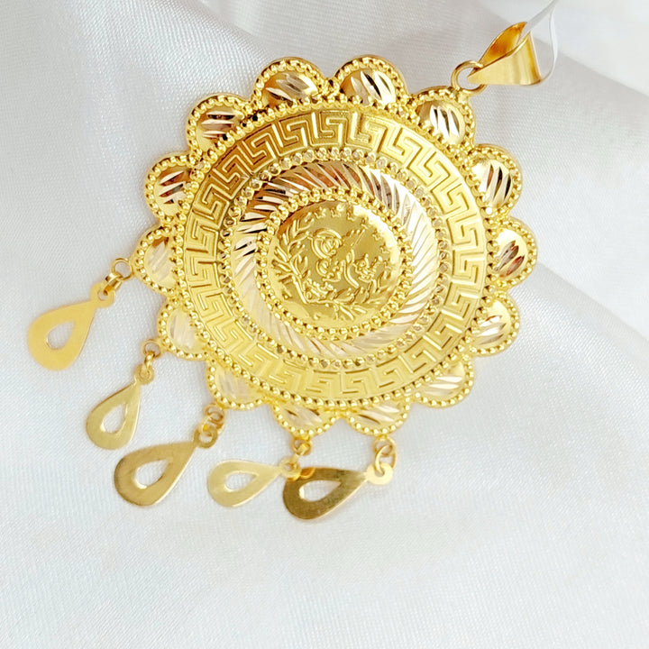 21K Rashadi dinar Pendant Made of 21K Yellow Gold by Saeed Jewelry-25156